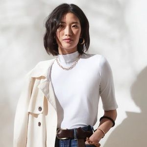 NWT Banana Republic mock neck top - super soft - sold out online